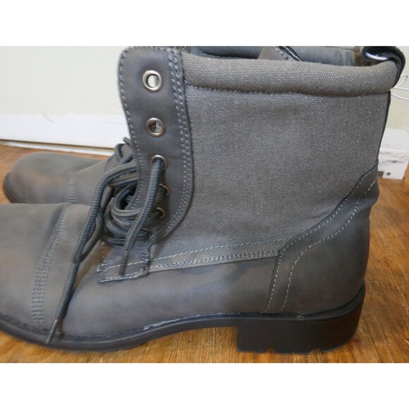 Alpine Swiss Leather Canvas Men's Boot - Picture 4 of 7